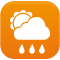 Nublado e pancadas de chuva